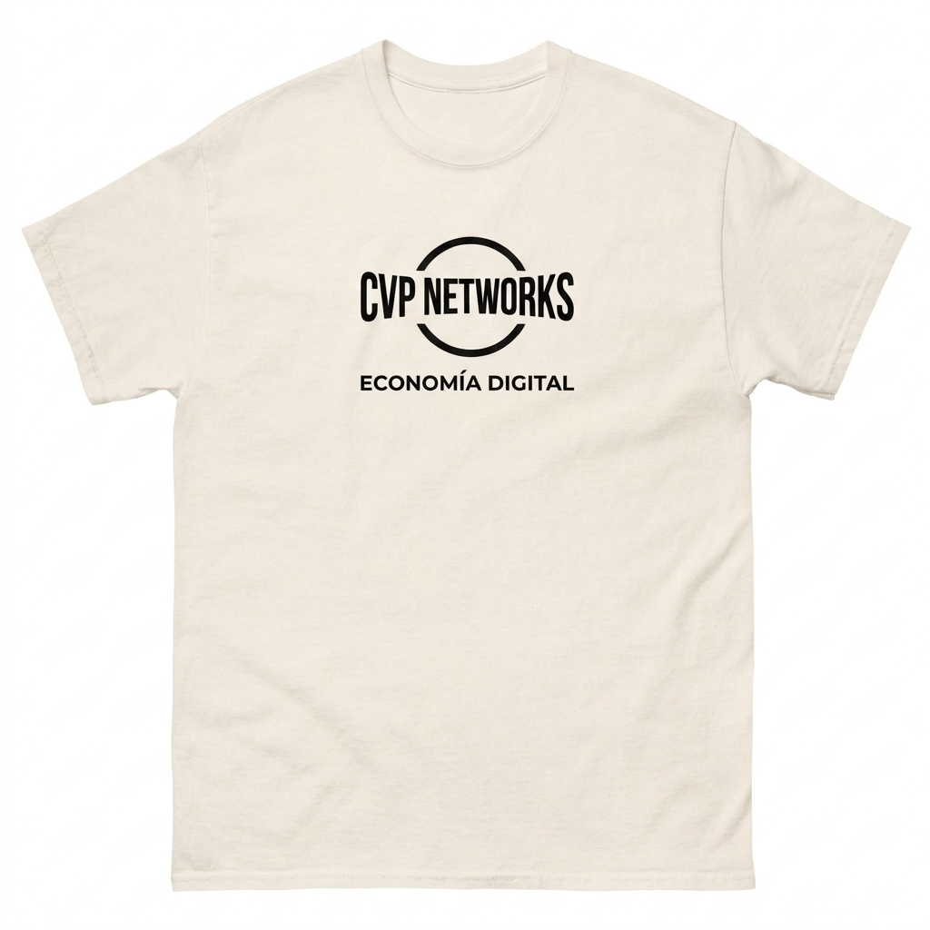 Camiseta gráfica CVP Networks «Economía Digital» natural