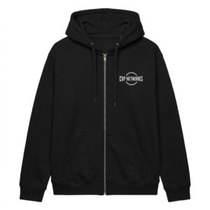 Sudadera con cremallera CVP Networks negra
